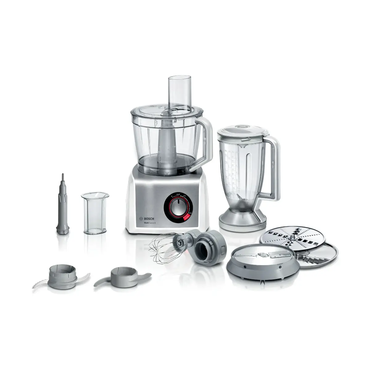 Bosch MultiTalent 8 MC812S814 foodprocessor sett 1250W, Hvit-børstet rustfritt stål