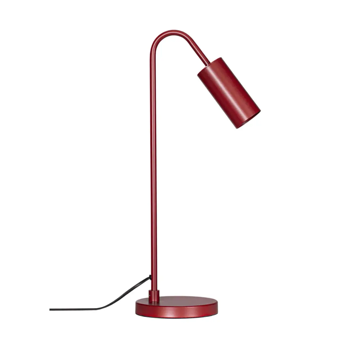Curve bordlampe 51 cm, Mørkerød