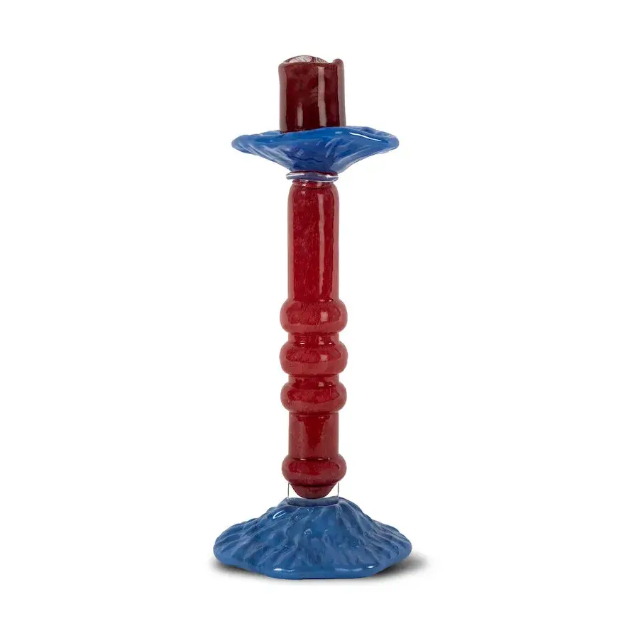 Lara lysestake L 32 cm, Vinrød