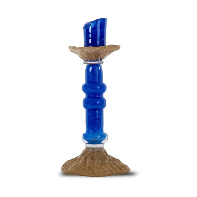 Lara lysestake M 26 cm, Blå