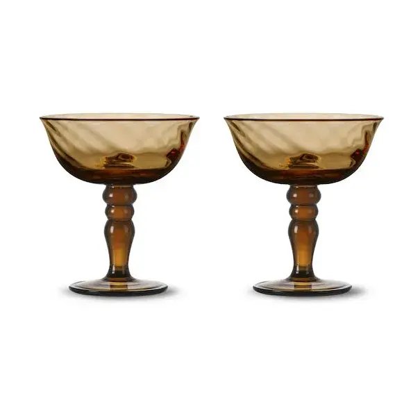 Opacity italiensk champagneglass 15 cl 2-pk, Brun