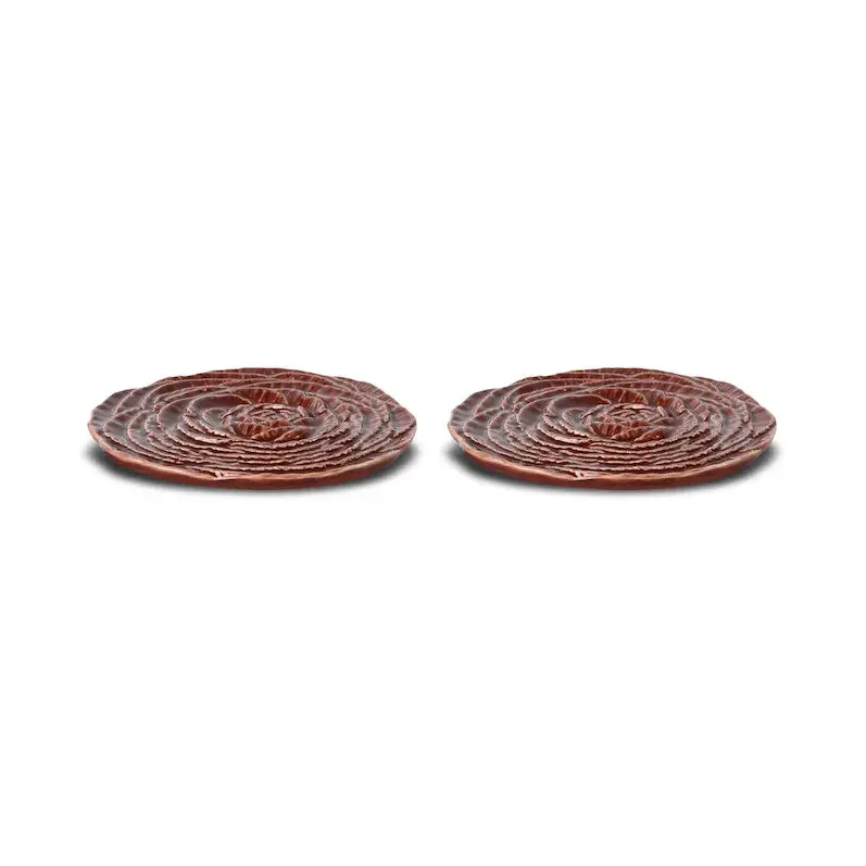 Veggie glassunderlag Ø10 cm 2-pk, Vinrød