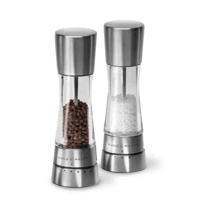 Cole & Mason Derwent salt- og pepperkvernsett 19 cm, Sølv
