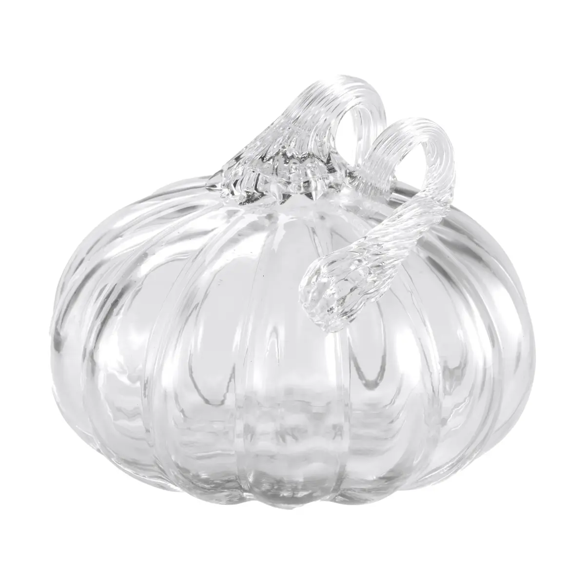 Pumpkin dekorasjon 10 cm, Clear
