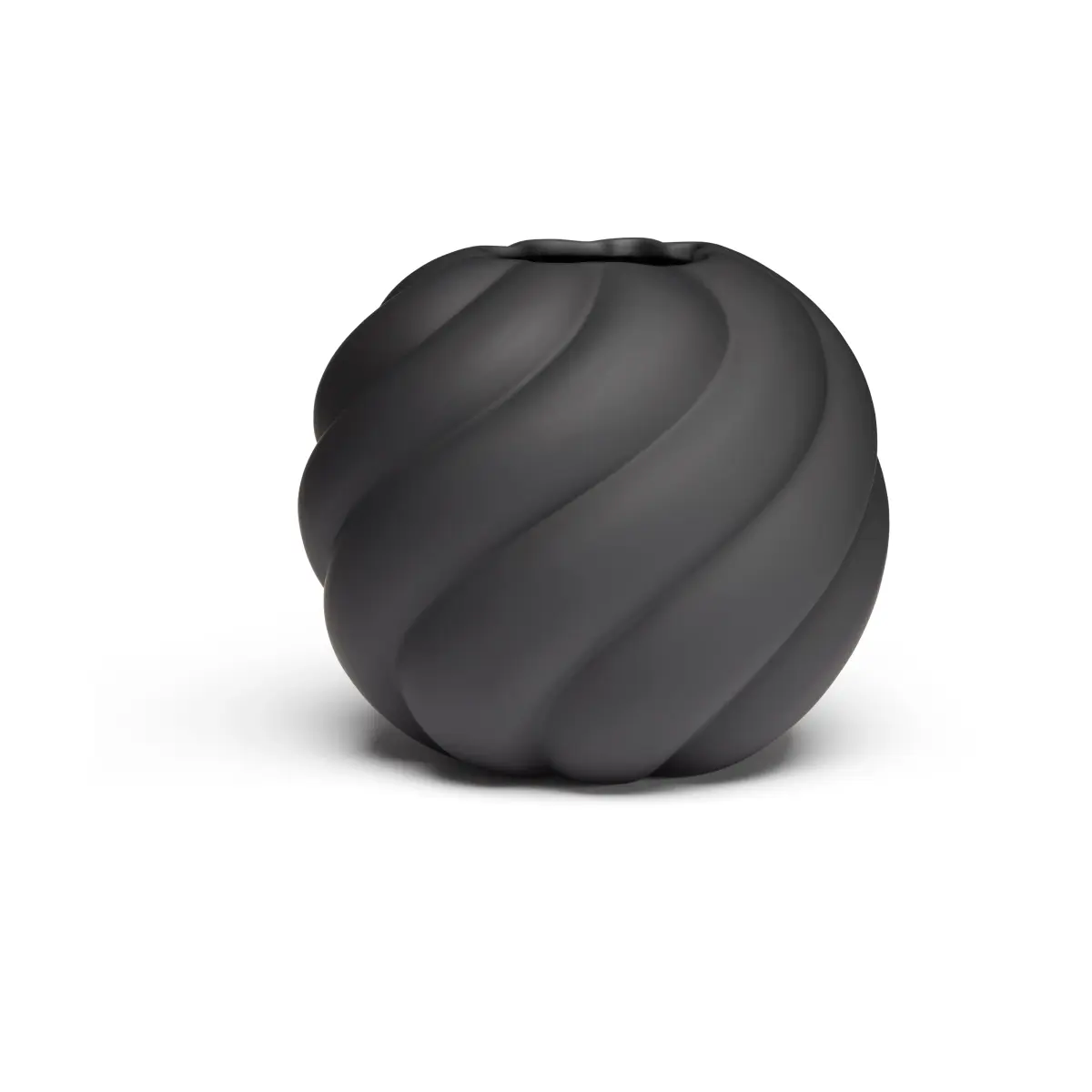 Twist Ball vase 12 cm, Black