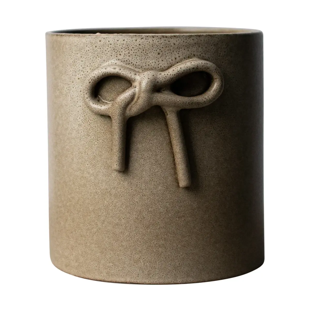 Bow krukke Ø14 cm, Beige