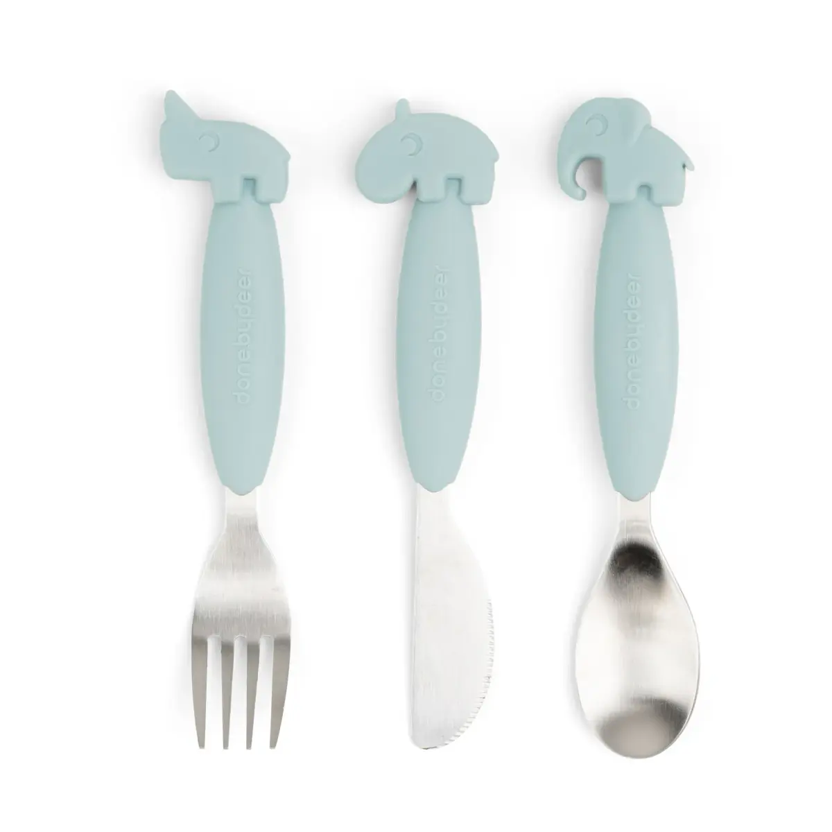 Deer Friends Easy-grip bestikksett 3 deler, Blue