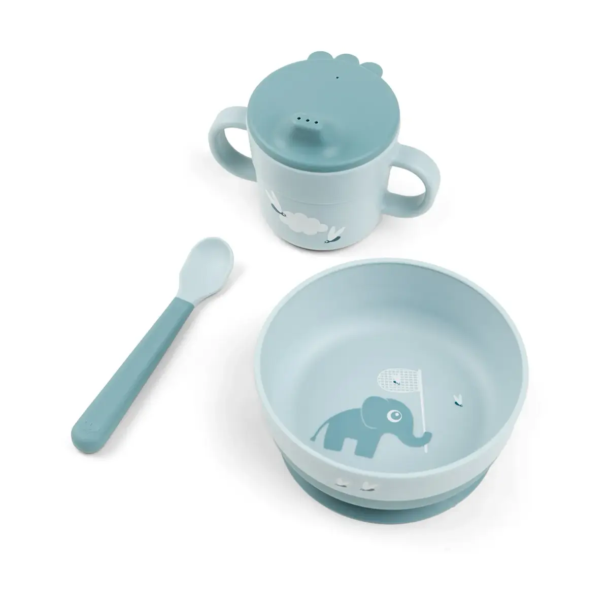 Elphee foodie first meal sett 3 deler, Blue