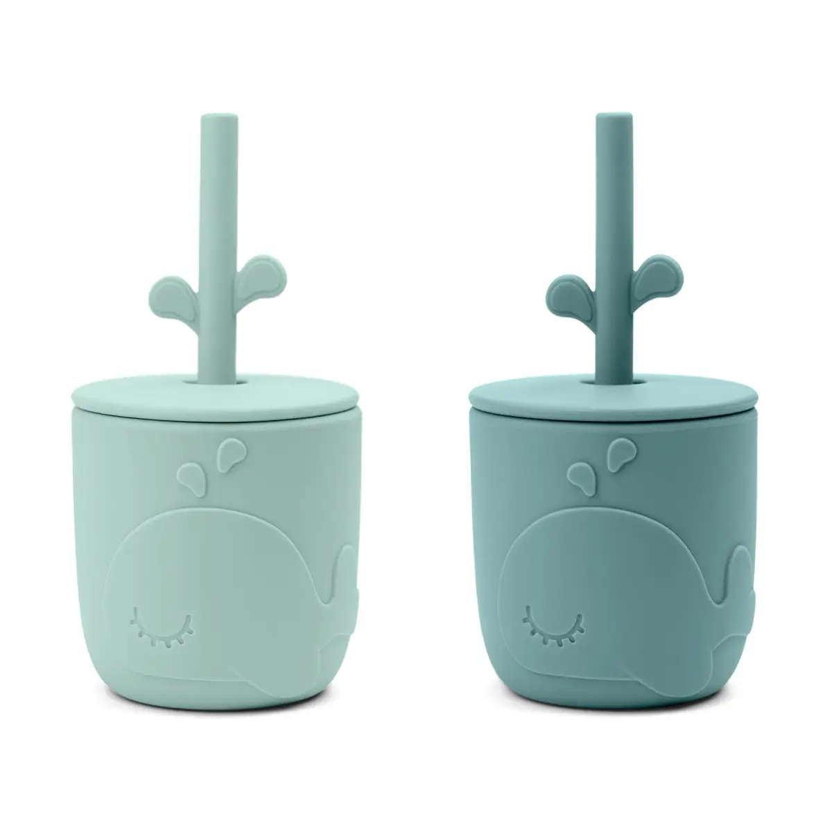 Wally kopp med peekaboo sugerør 2-pk, Blue
