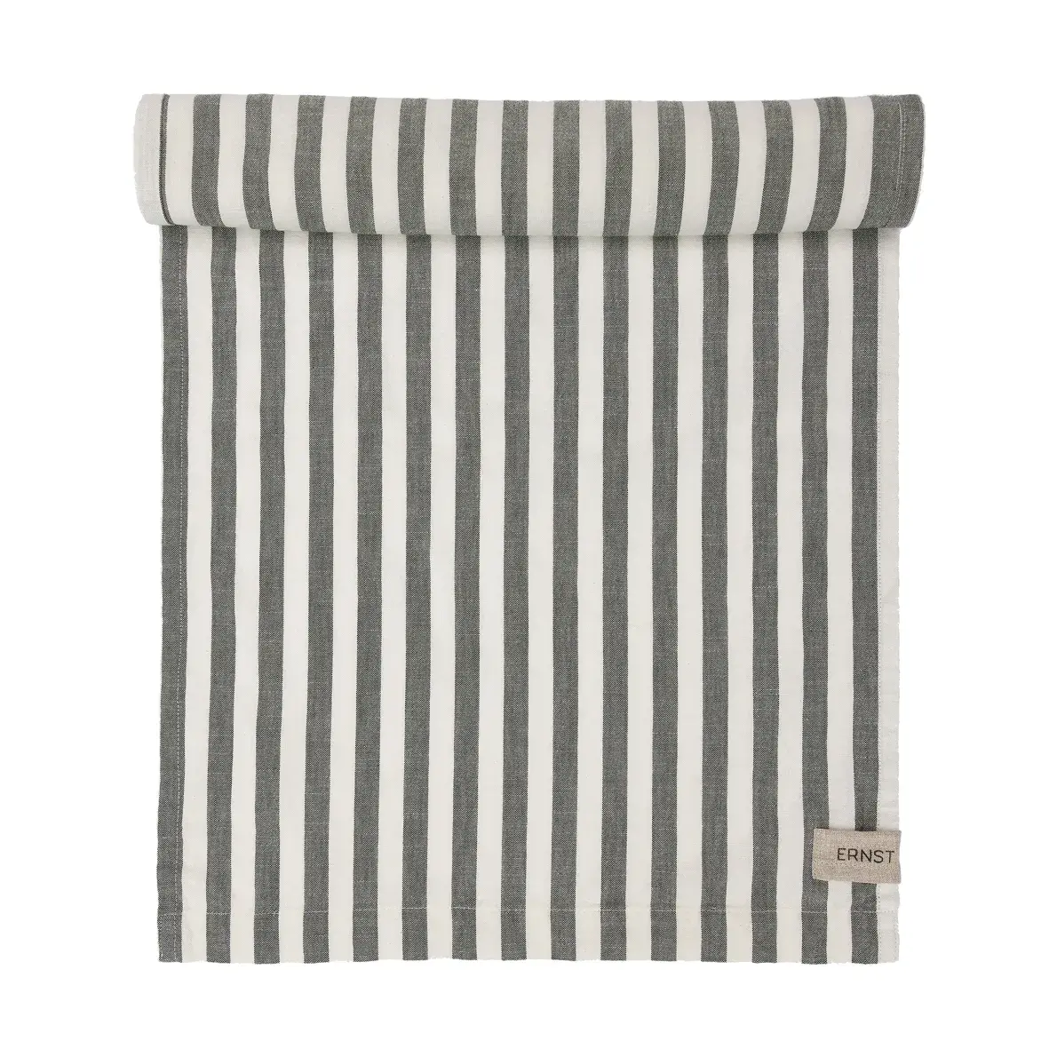 Ernst løper bred stripe 45x150, Grønn-hvit