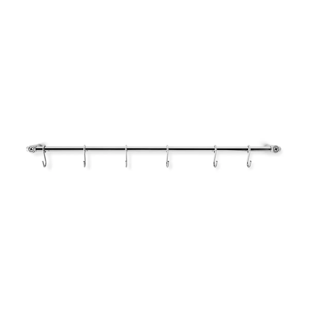 Eva Trio kjøkkenstang med 6 stk S-kroker, Polished steel