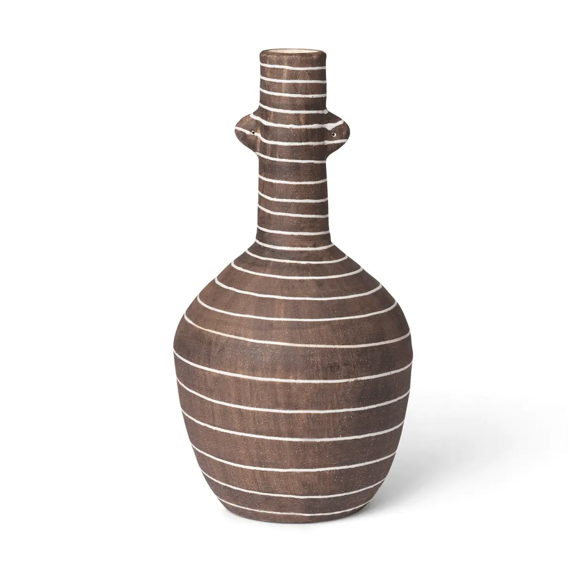 Brura vase 32 cm, Coffee-white