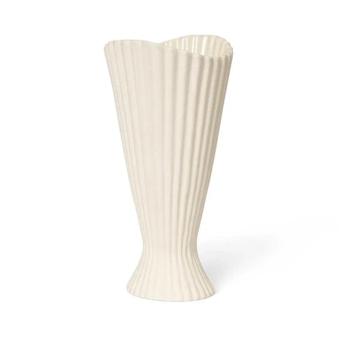 Fountain vase 23 cm, Off white