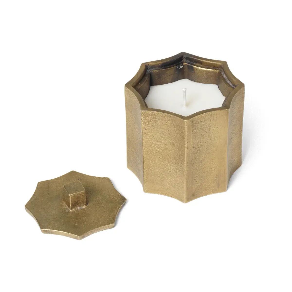 Otte duftlys 23 h, Brass finish