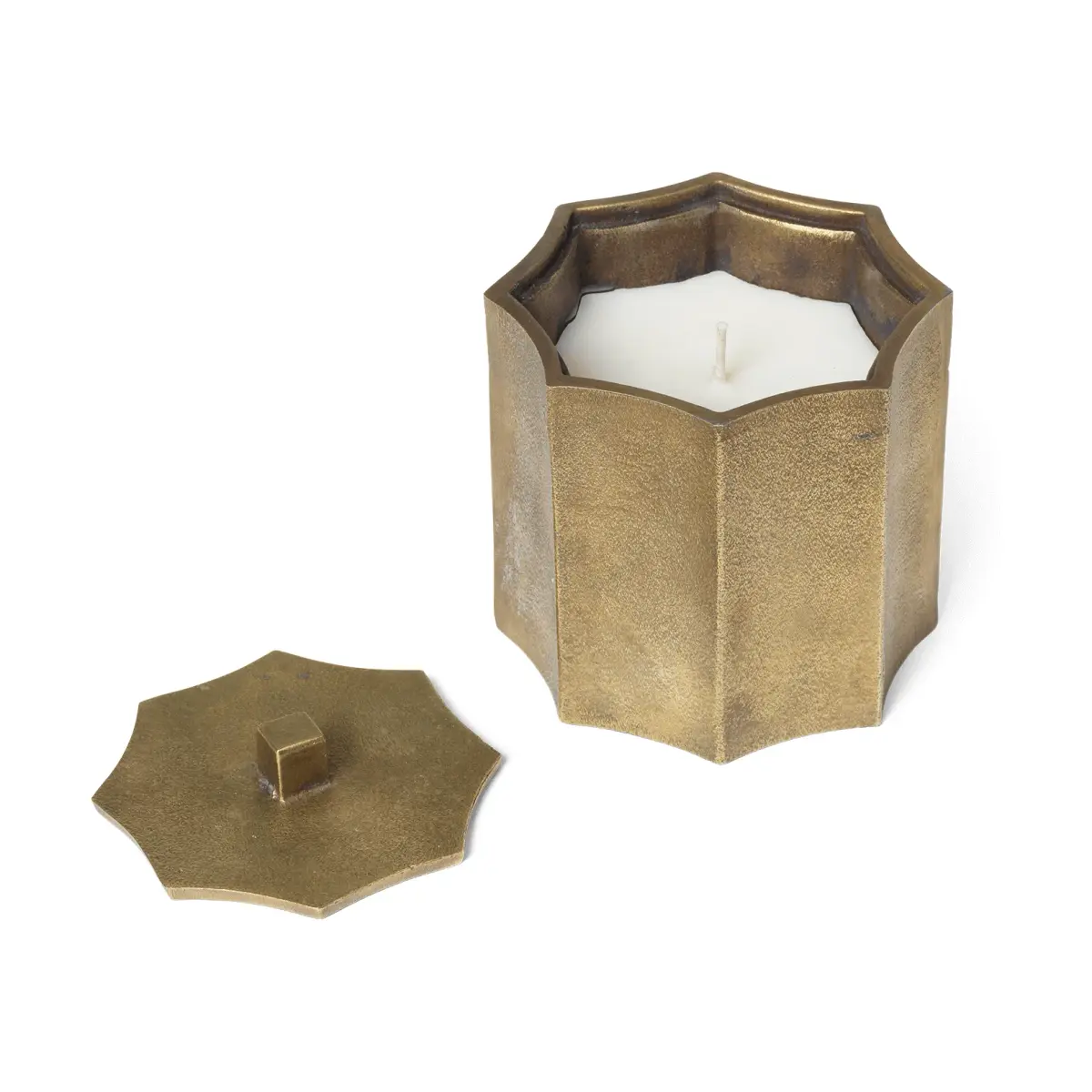 Otte duftlys 36 h, Brass finish