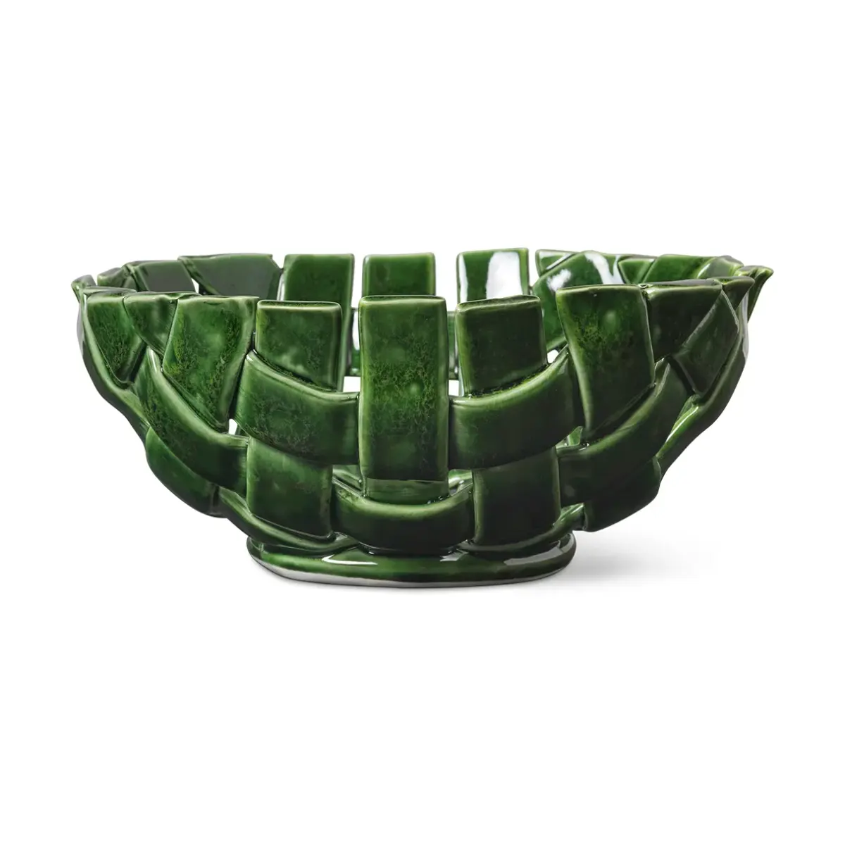 Plait skål Ø24 cm, Emerald green