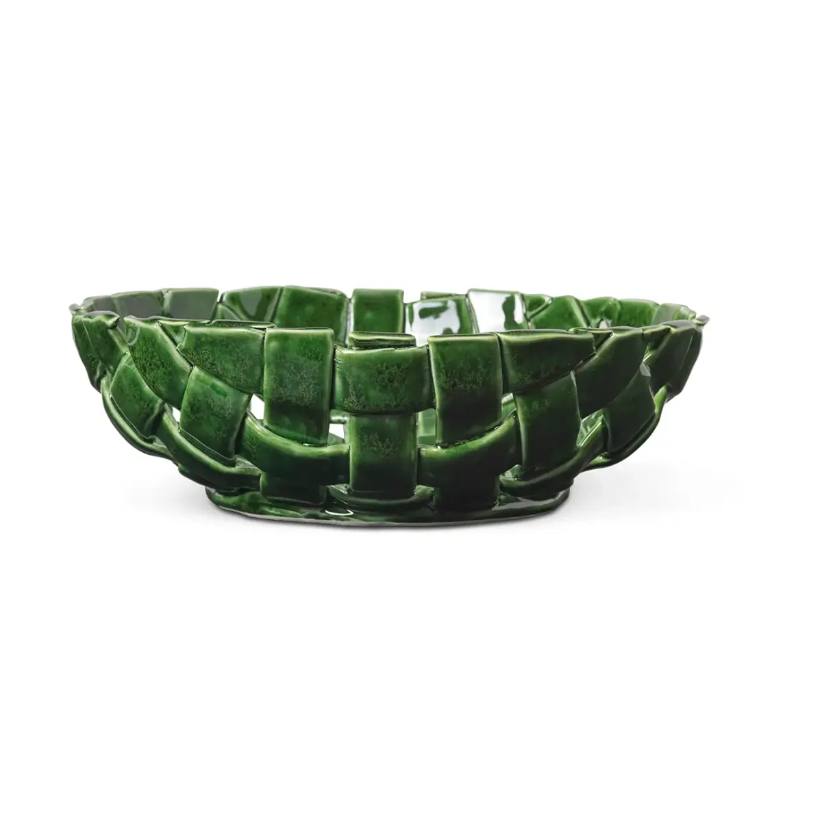 Plait skål Ø30 cm, Emerald green