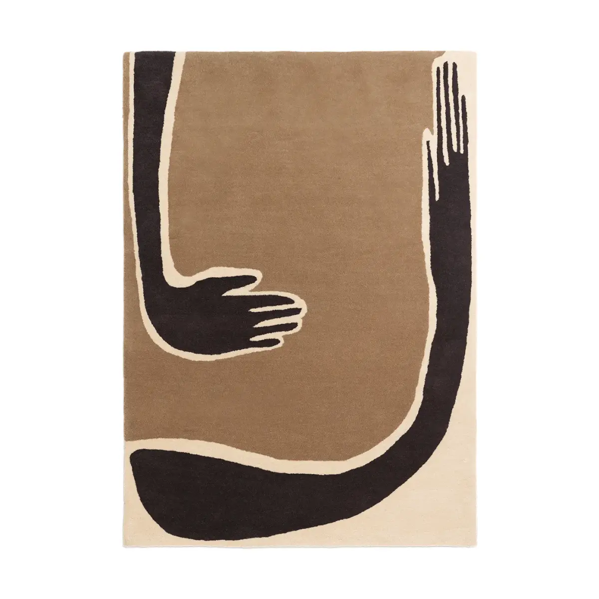 Pose teppe, Coffee-off white, 140x200 cm