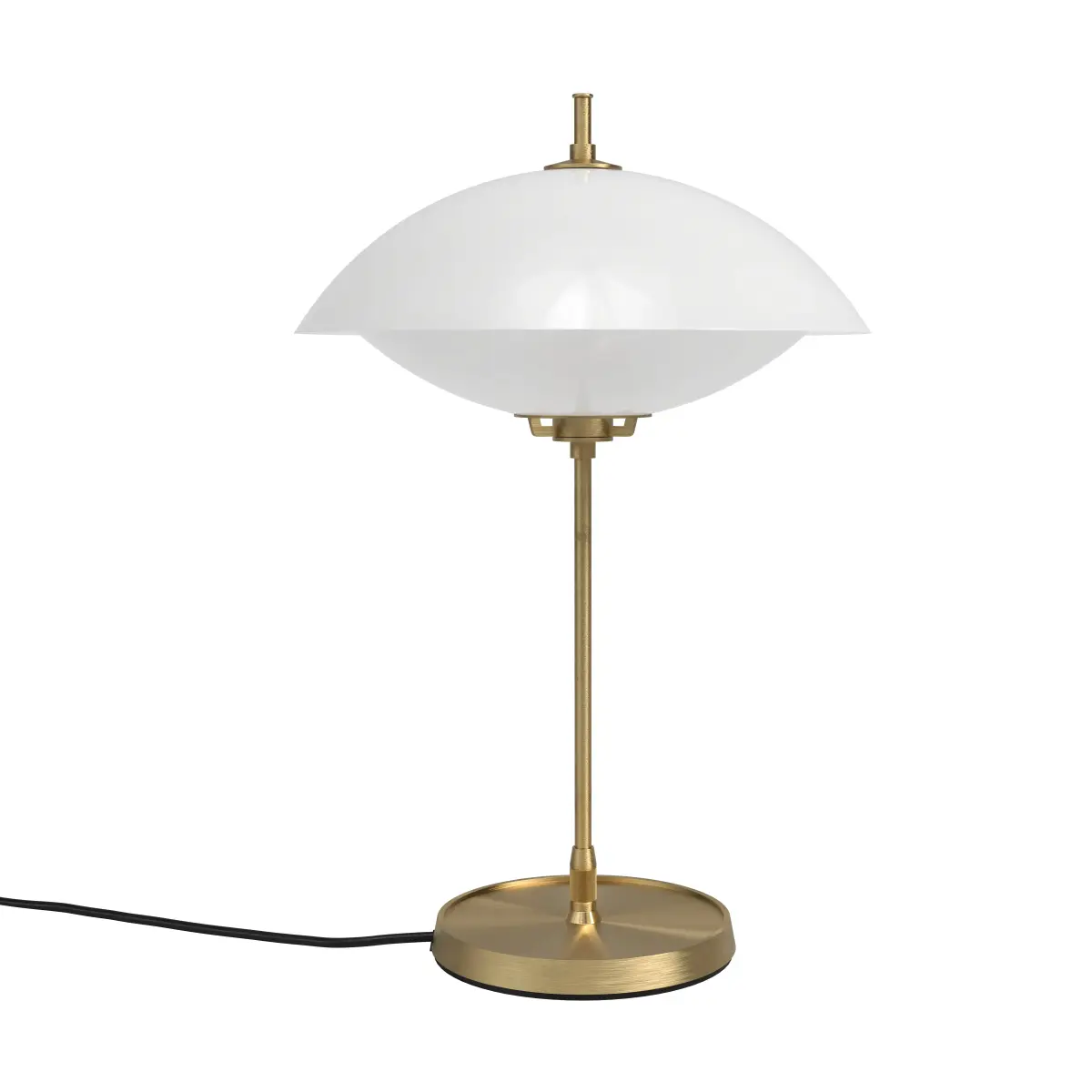 Clam bordlampe 50 cm, Opal-brass