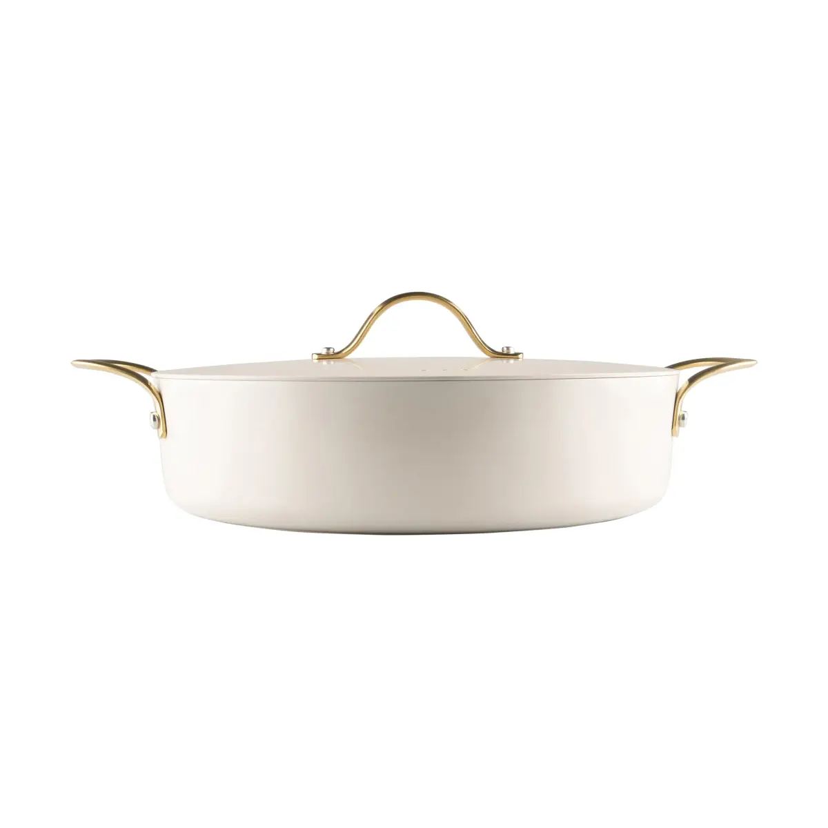 Heirol Royal Pearl gryte med lokk Ø28 cm, Hvit-gull
