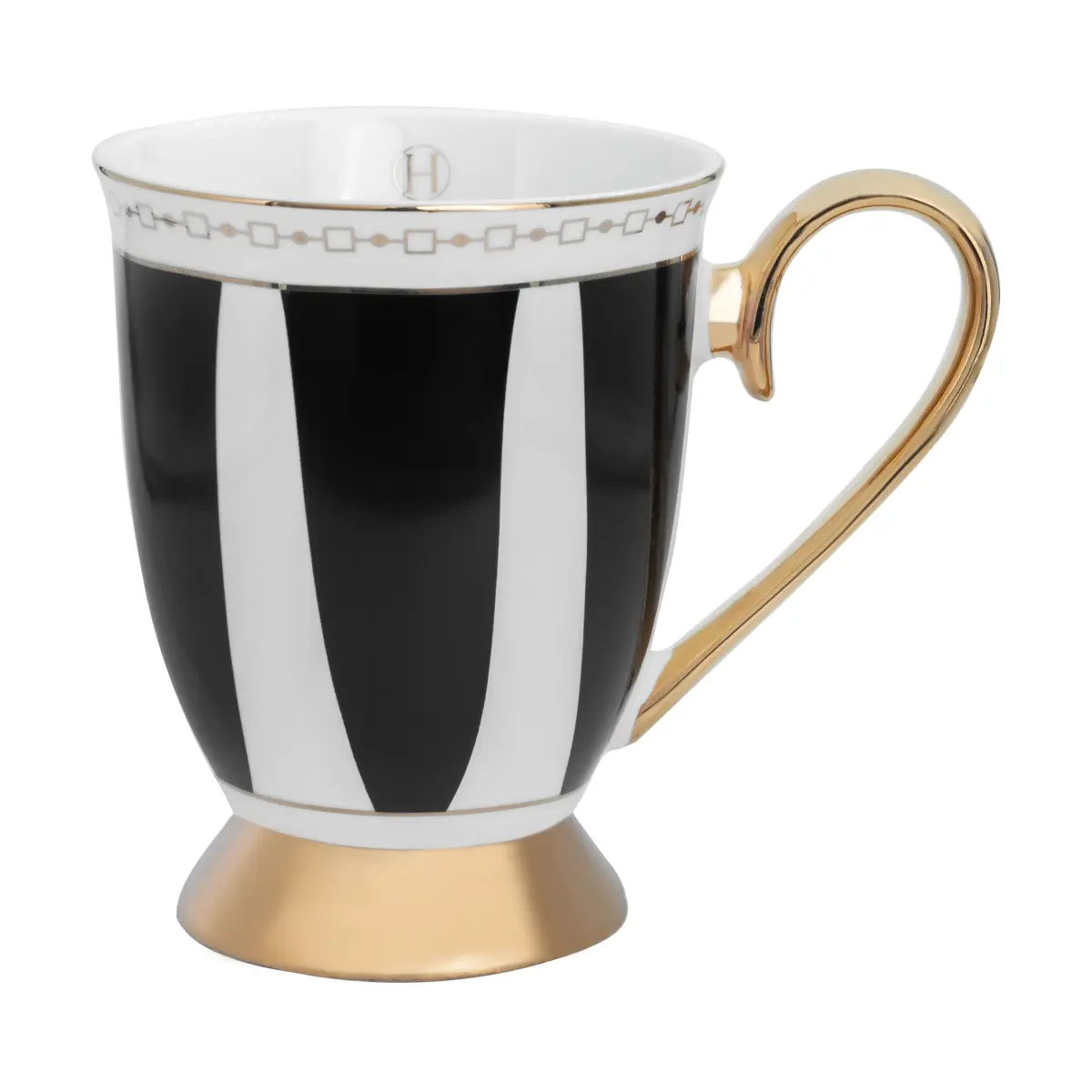 Strisce Nero krus 28 cl, Svart-hvit-gull