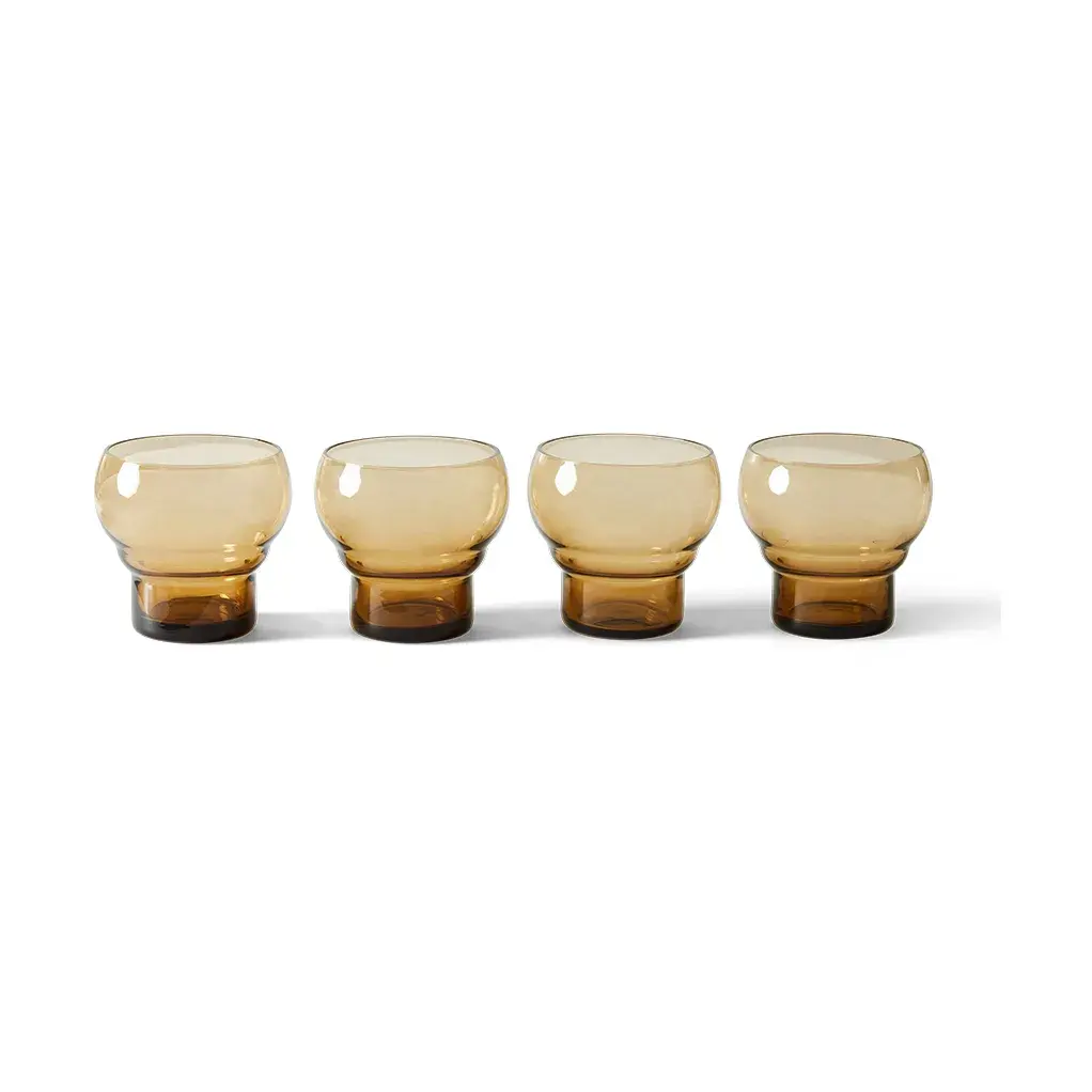 70's Bulb glass 27 cl 4-pk, Amber
