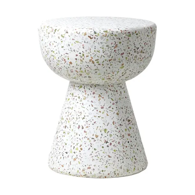 Terrazzo sidebord Ø35 cm, Terrazzo multicolour