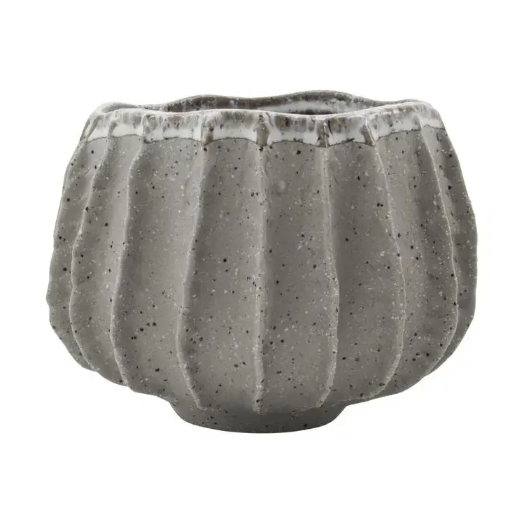 Shell krukke Ø18 cm, Grå