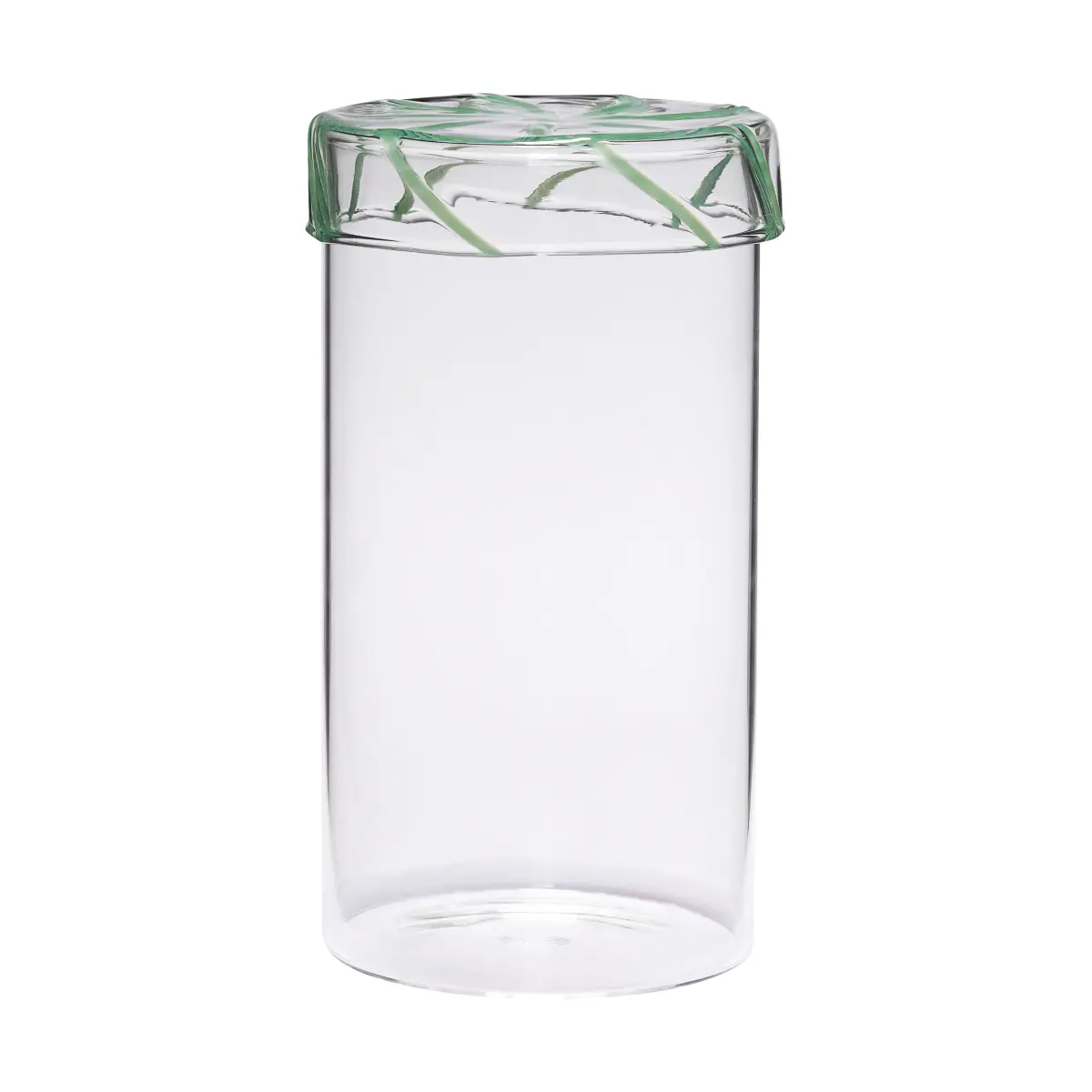 Heir oppbevaringskrukke glass høy, Green