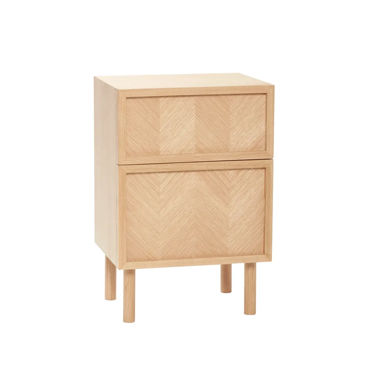 Herringbone nattbord, Eik