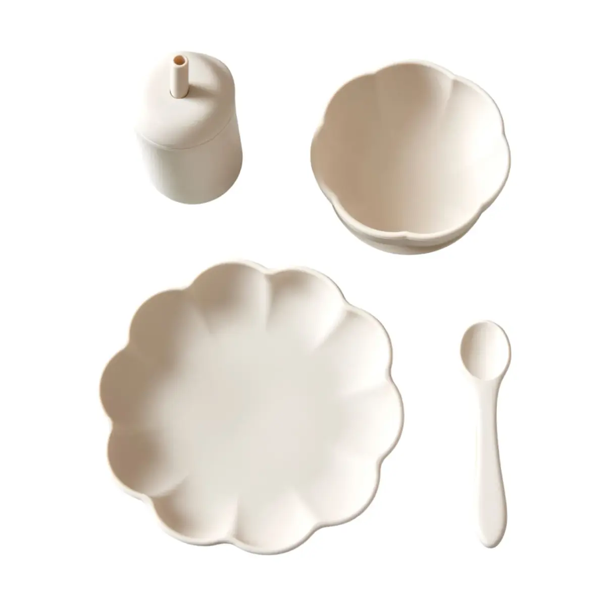 Little Poppy barneservise 4 deler, Cream