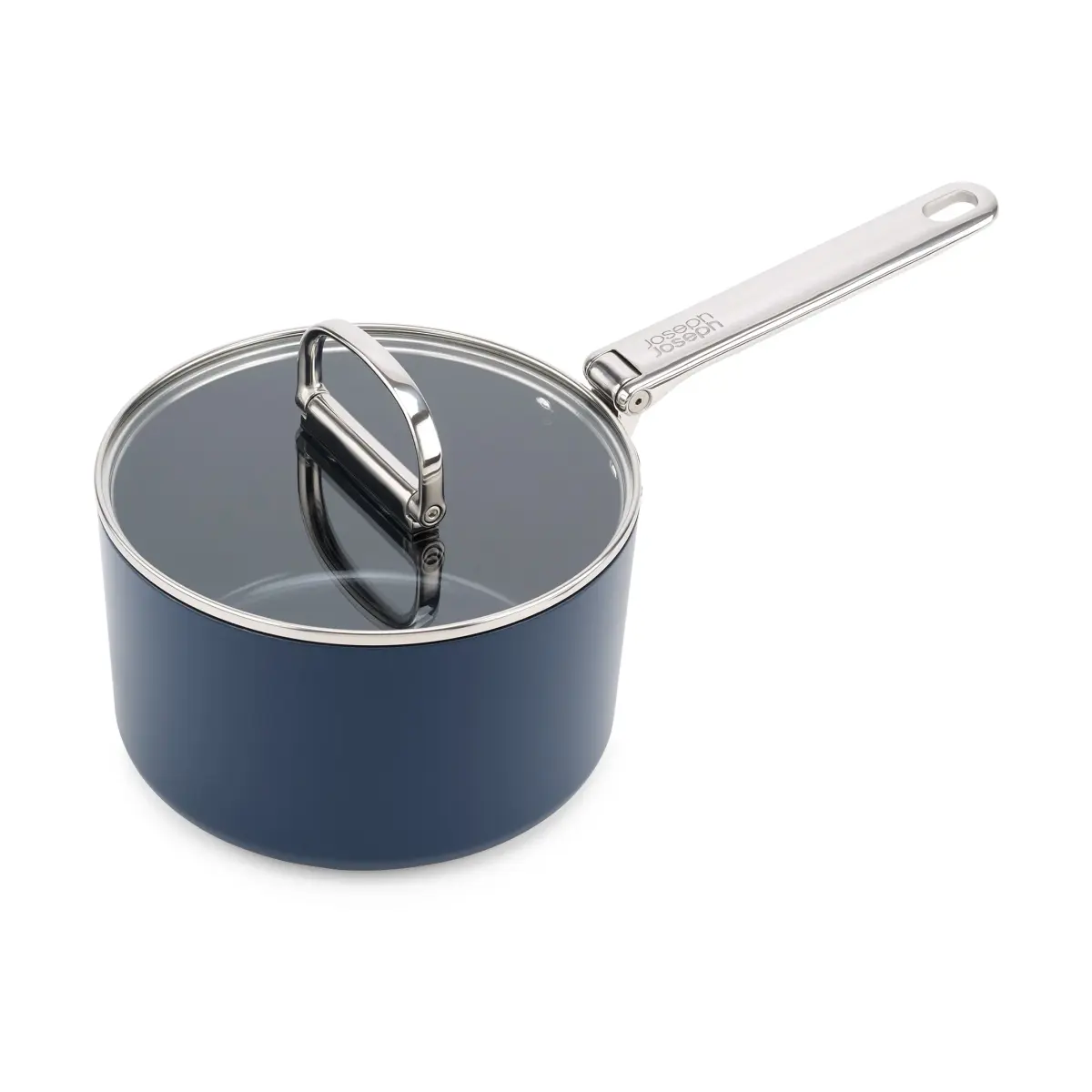 Space non stick kasserolle med lokk Ø19 cm, Blå