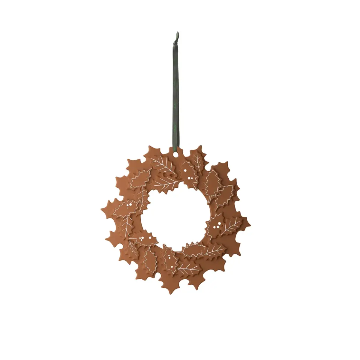 Gingerbread julekrans Ø18,5 cm, Brun