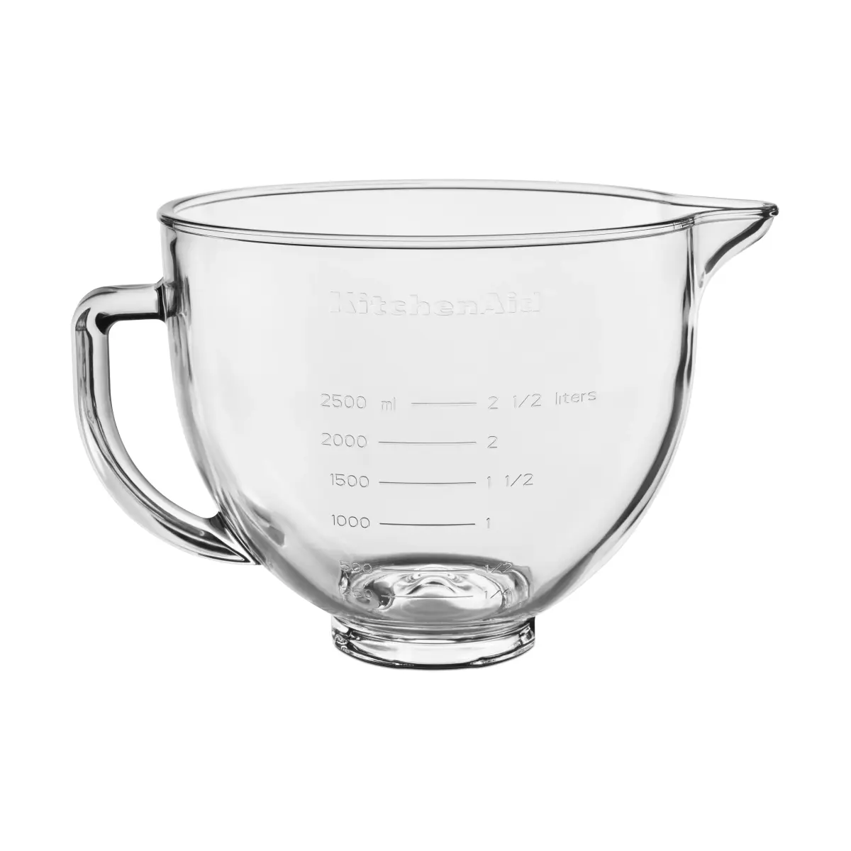 KitchenAid glassbolle med lokk 4,7 L, Klar