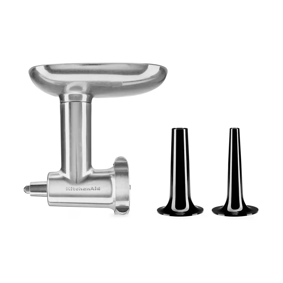 KitchenAid kjøttkvern med pølsehorn, Stainless steel