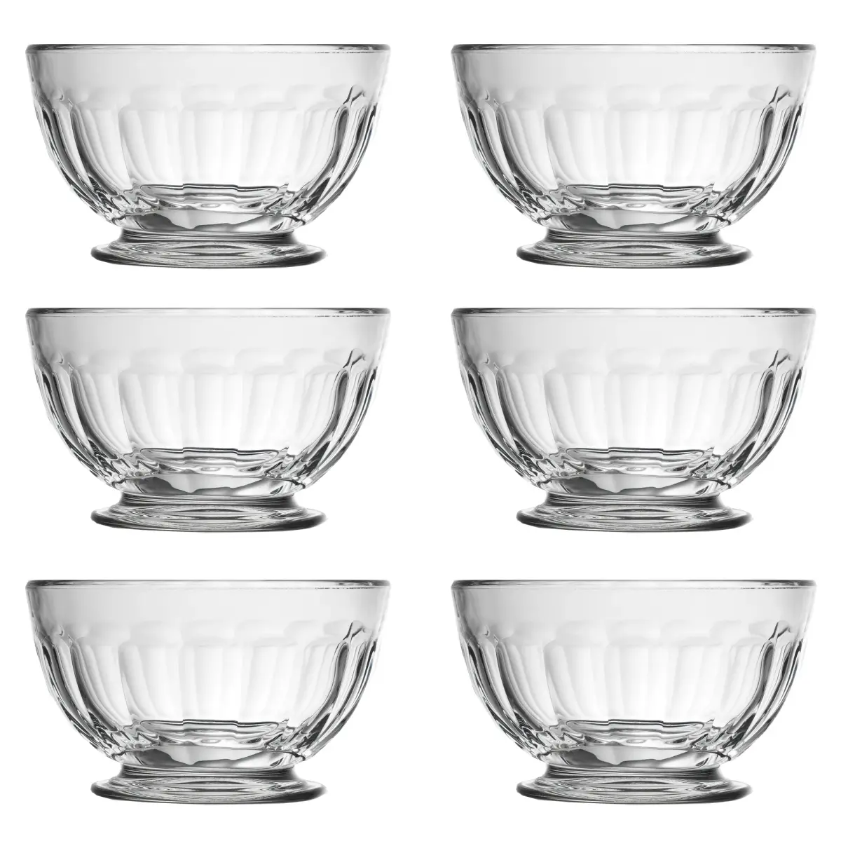 Perigord dessertskål på fot 50 cl 6-pk, Transparent