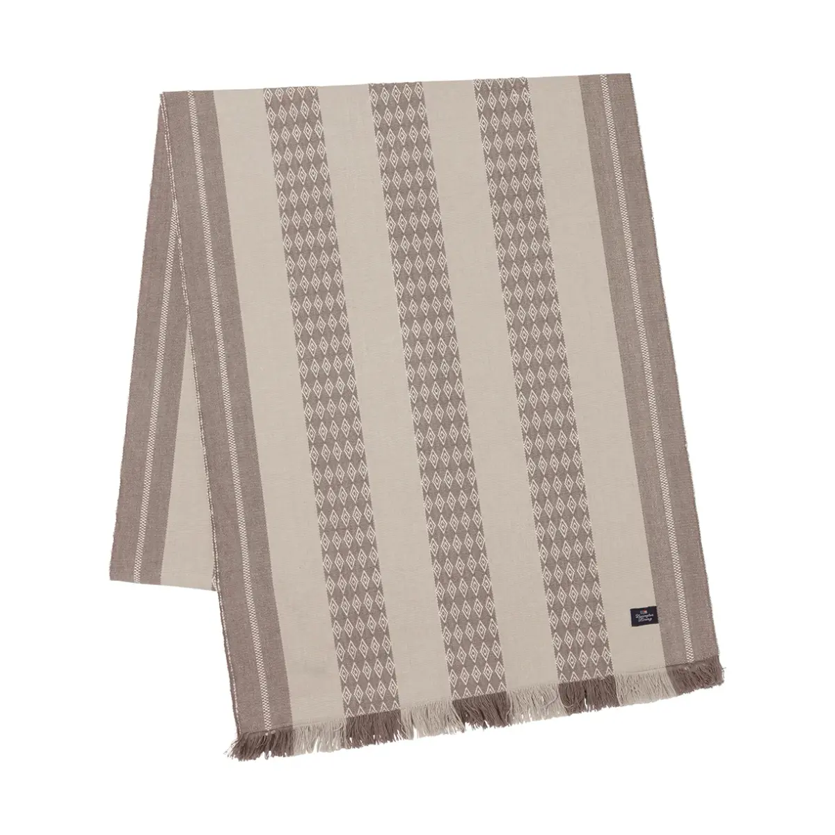 Jacquard Striped bordløper 50x250 cm, Beige