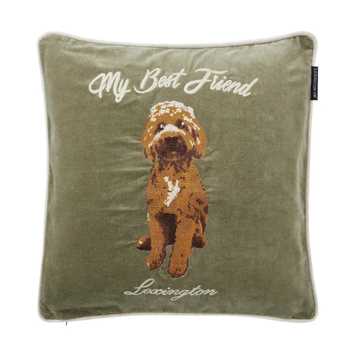 My Best Friend Velvet putetrekk 50x50 cm, Olive