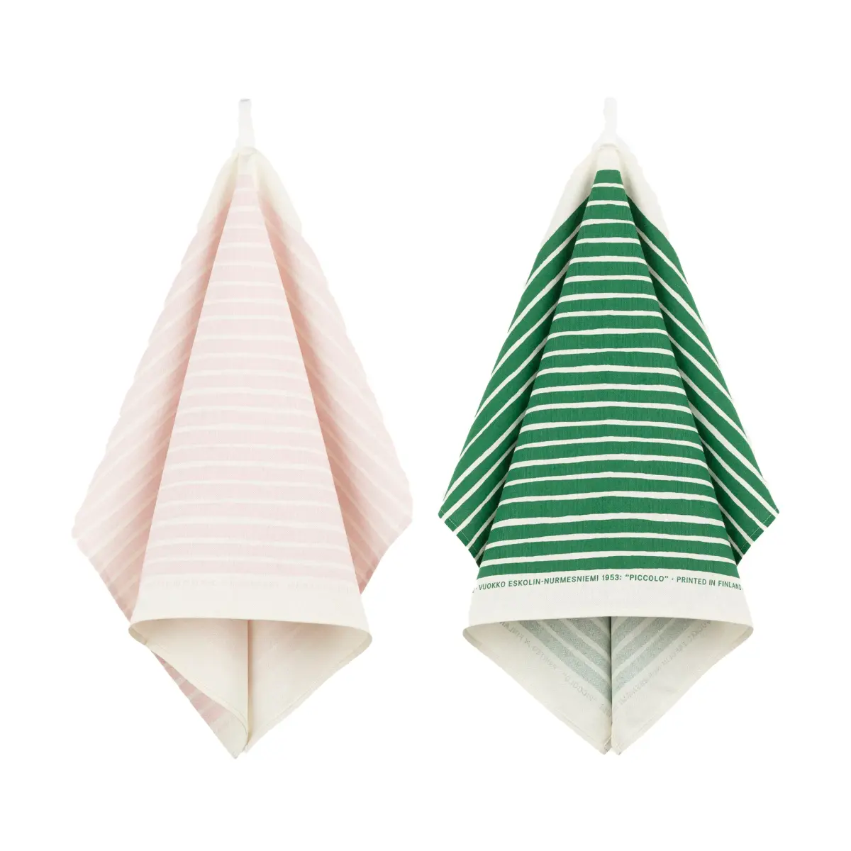 Piccolo kjøkkenhåndkle 43x70 cm 2-pk, Green-pink