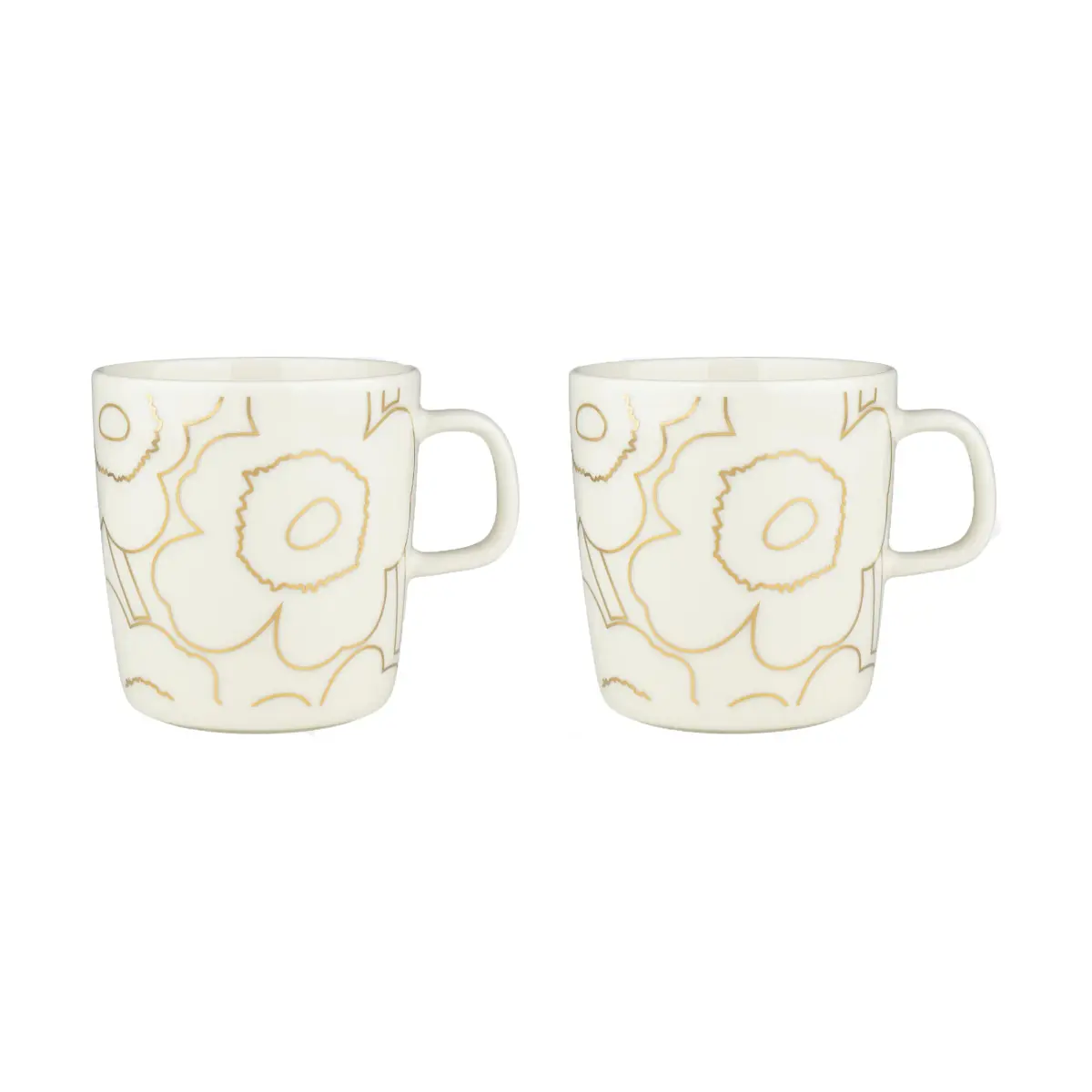 Piirto Unikko krus 4 dl 2-pakning, White-gold
