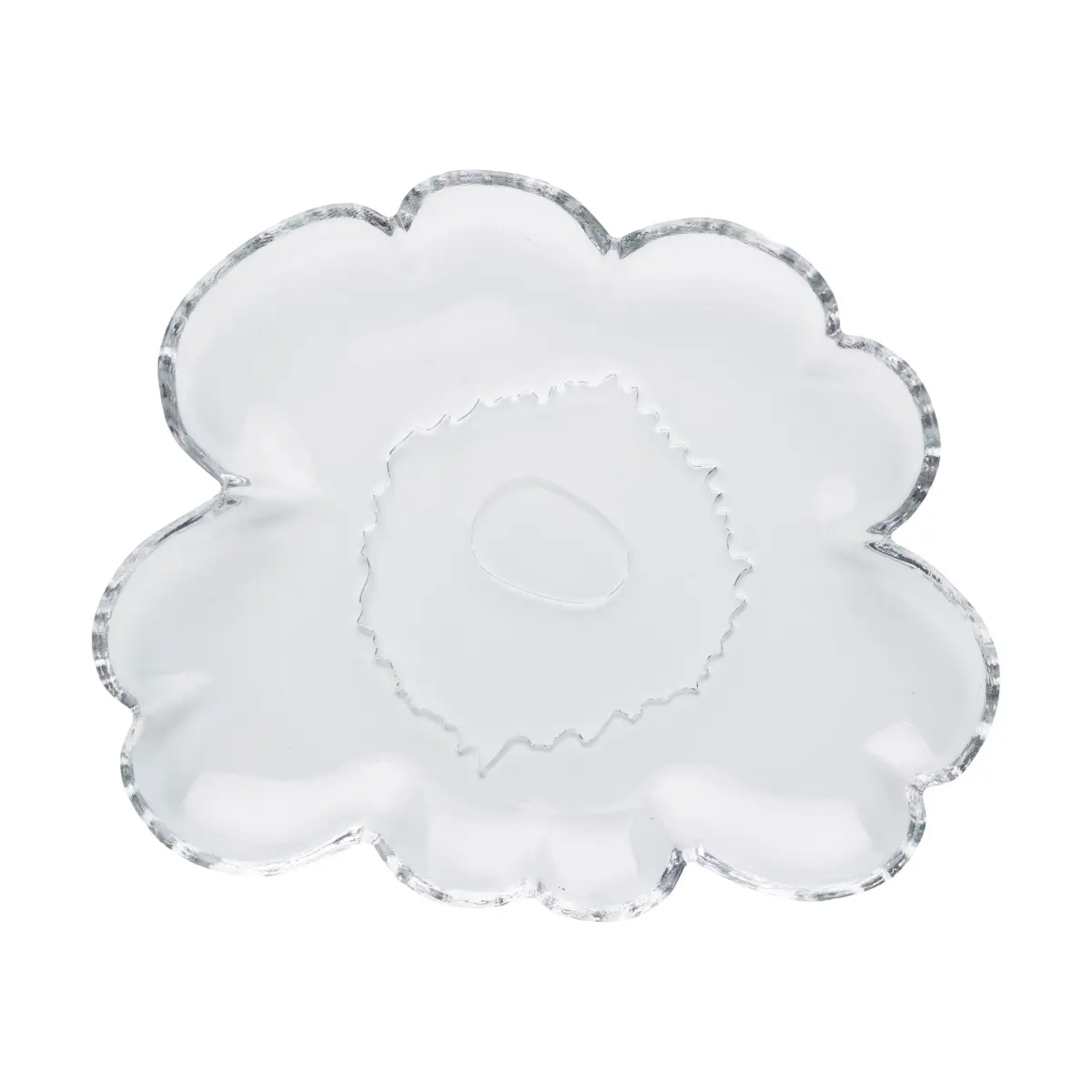 Unikko glasstallerken 20 cm, Clear