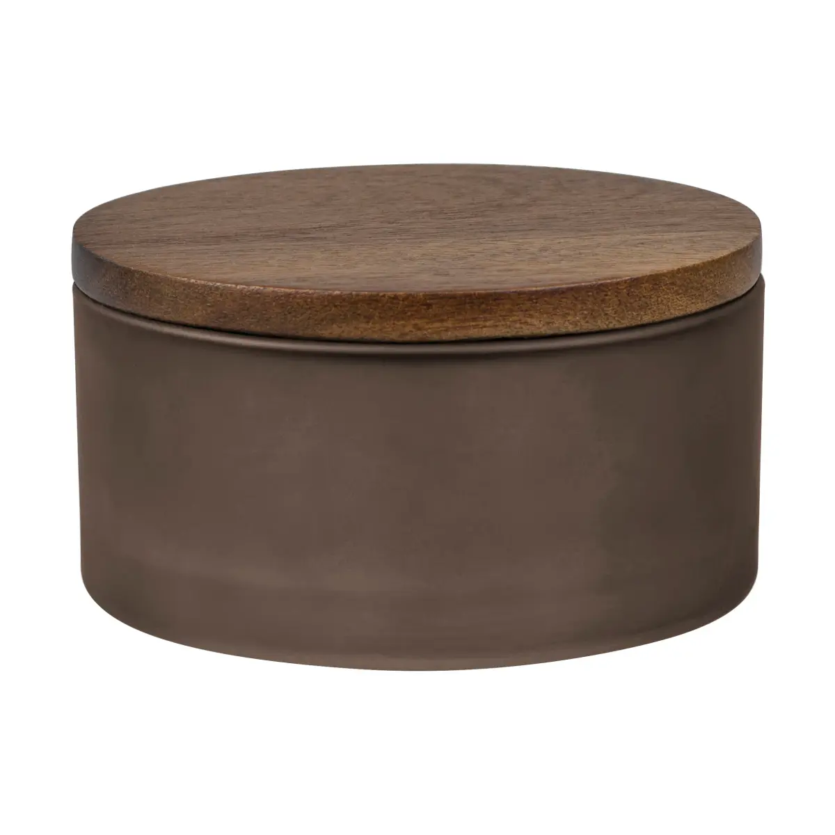 Modest krukke med lokk Ø10,5 cm, Walnut