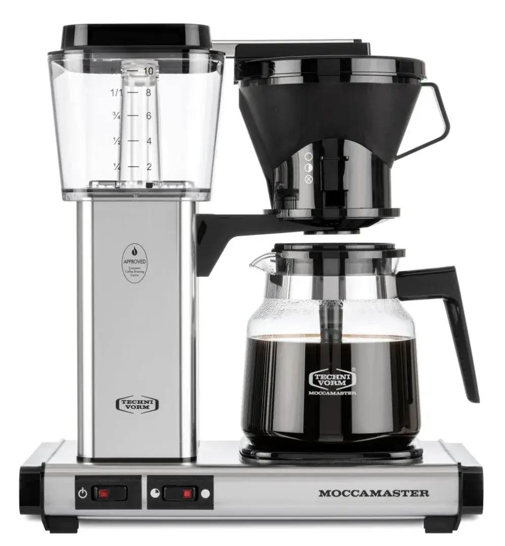Manuell kaffetrakter 1,25 l, Polished silver