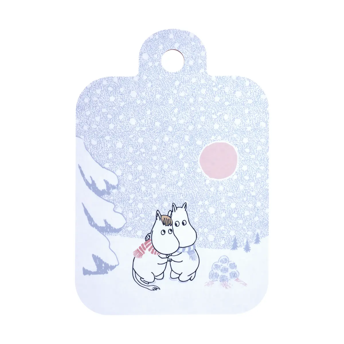 Mummi skjærefjøl 21x31 cm, Let it snow