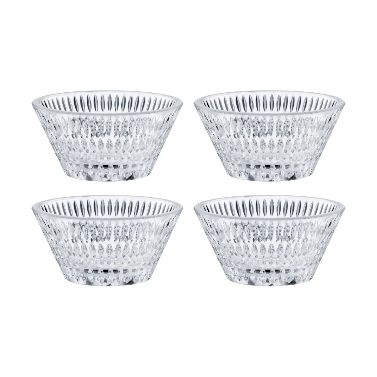 Ethno skål Ø11 cm 4-pk, Clear