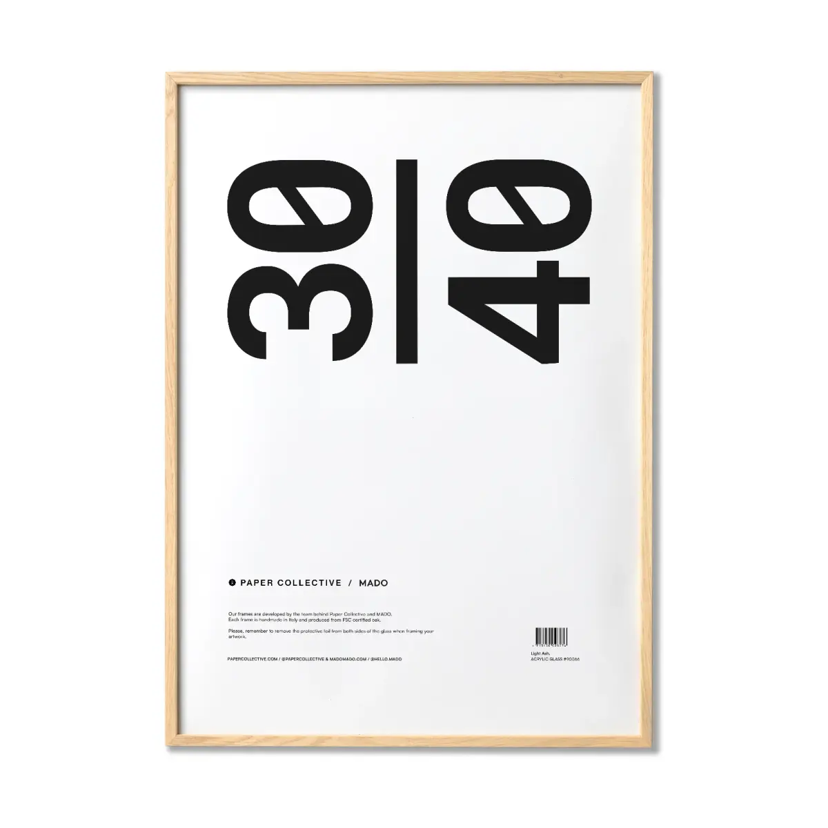 Paper Collective ramme plexiglass-ask, 30x40 cm