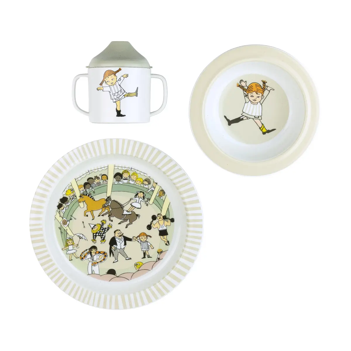 Pippi Sirkus barneservise 3 deler, Multi