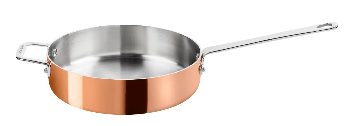 Maitre D’ traktørpanne med håndtak kobber, Ø24 cm