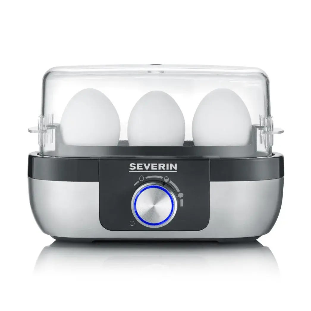 Severin EK 3163 Premium eggekoker 1-3 egg, Svart-sølv