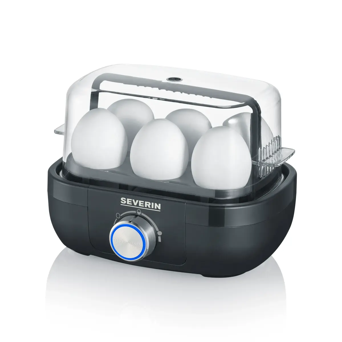 Severin EK 3166 eggkoker premium 1-6 egg, Svart